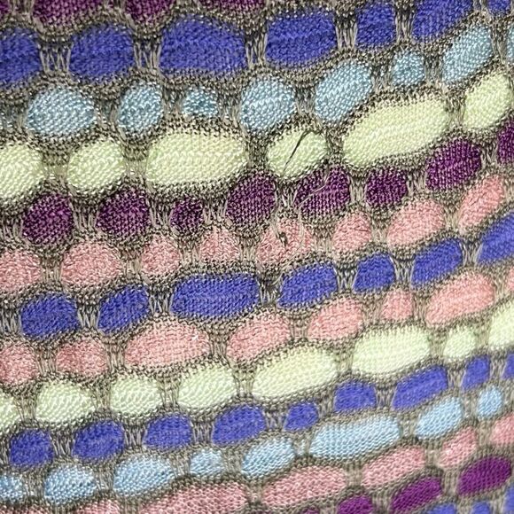 M Missoni Knit Multicolor Golden Thread Stripe Shift Sweater Dress Size Medium‎ - Picture 3 of 7